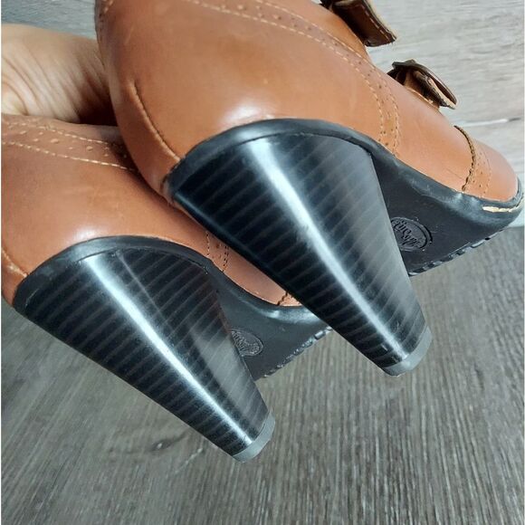 NEWEuro Soft By Sofft Sadira Women’s 7.5 Brown Booties Wingtip Buckle Shoe Heels - Picture 9 of 12
